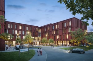 Illustrasjon hovedinngang Bølgeblikk Arkitekter AS-1